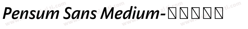 Pensum Sans Medium字体转换